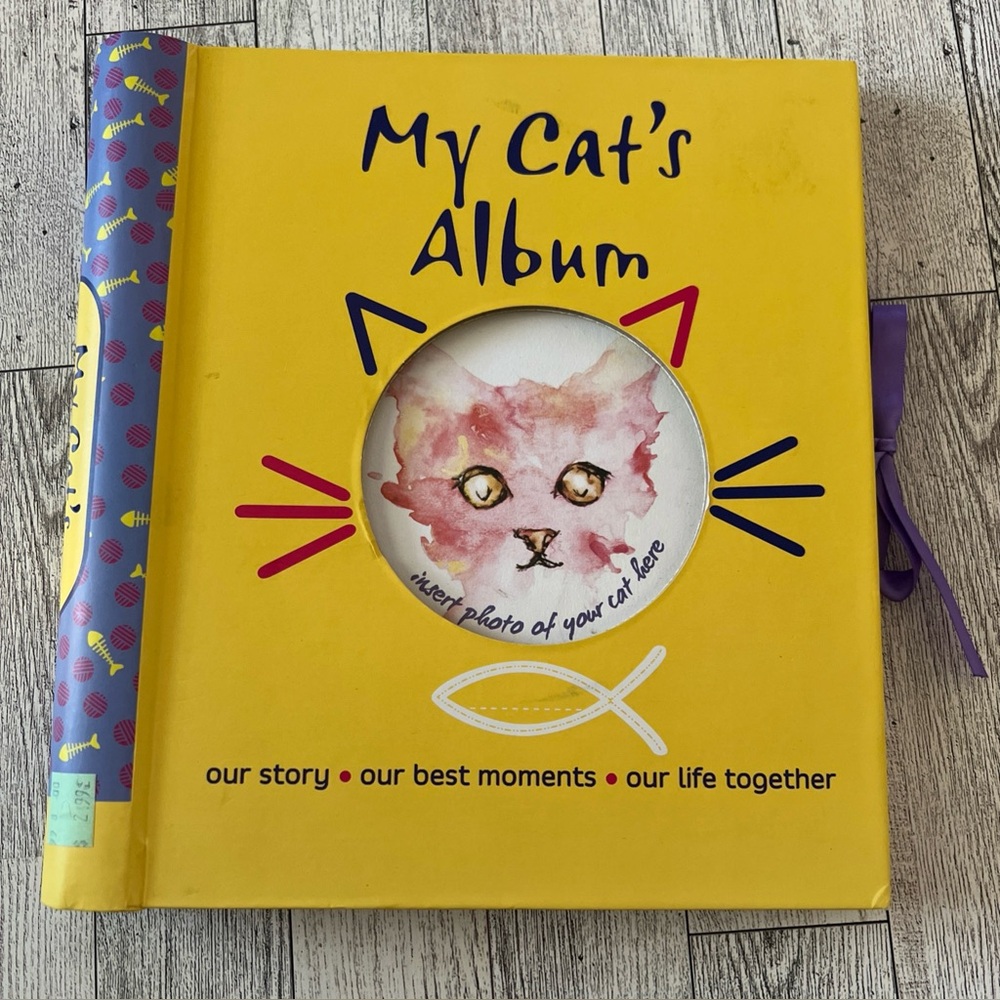 Vibrant Yellow and Purple Cat Photo Album